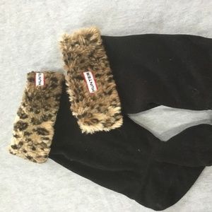 Cheetah Print Hunter Boot Socks